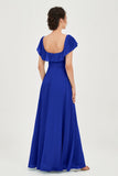 Classic Chiffon A Line Bridesmaid Dress Flutter Sleeves Formal Evening Prom Dresses Gowns