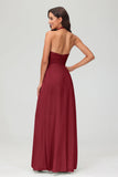 A Line Halter Chiffon Bridesmaid Dresses Women's Formal Evening Prom Dress Gowns