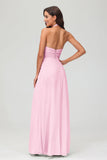 A Line Halter Chiffon Bridesmaid Dresses Women's Formal Evening Prom Dress Gowns