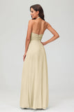 A Line Halter Chiffon Bridesmaid Dresses Women's Formal Evening Prom Dress Gowns