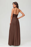 A Line Halter Chiffon Bridesmaid Dresses Women's Formal Evening Prom Dress Gowns