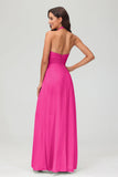 A Line Halter Chiffon Bridesmaid Dresses Women's Formal Evening Prom Dress Gowns