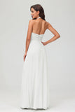 A Line Halter Chiffon Bridesmaid Dresses Women's Formal Evening Prom Dress Gowns