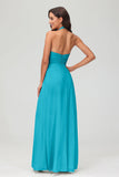 A Line Halter Chiffon Bridesmaid Dresses Women's Formal Evening Prom Dress Gowns