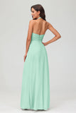 A Line Halter Chiffon Bridesmaid Dresses Women's Formal Evening Prom Dress Gowns