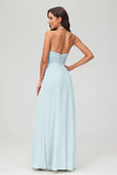 A Line Halter Chiffon Bridesmaid Dresses Women's Formal Evening Prom Dress Gowns