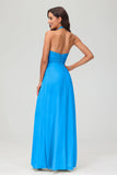 A Line Halter Chiffon Bridesmaid Dresses Women's Formal Evening Prom Dress Gowns