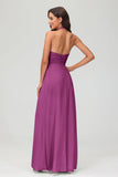 A Line Halter Chiffon Bridesmaid Dresses Women's Formal Evening Prom Dress Gowns