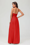 A Line Halter Chiffon Bridesmaid Dresses Women's Formal Evening Prom Dress Gowns