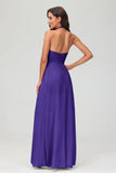 A Line Halter Chiffon Bridesmaid Dresses Women's Formal Evening Prom Dress Gowns