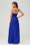 A Line Halter Chiffon Bridesmaid Dresses Women's Formal Evening Prom Dress Gowns