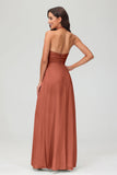 A Line Halter Chiffon Bridesmaid Dresses Women's Formal Evening Prom Dress Gowns
