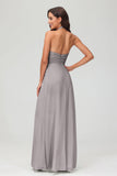 A Line Halter Chiffon Bridesmaid Dresses Women's Formal Evening Prom Dress Gowns