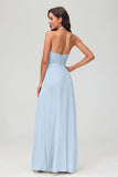 A Line Halter Chiffon Bridesmaid Dresses Women's Formal Evening Prom Dress Gowns