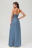 A Line Halter Chiffon Bridesmaid Dresses Women's Formal Evening Prom Dress Gowns