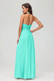 A Line Halter Chiffon Bridesmaid Dresses Women's Formal Evening Prom Dress Gowns