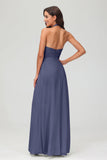 A Line Halter Chiffon Bridesmaid Dresses Women's Formal Evening Prom Dress Gowns