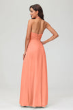 A Line Halter Chiffon Bridesmaid Dresses Women's Formal Evening Prom Dress Gowns