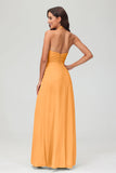 A Line Halter Chiffon Bridesmaid Dresses Women's Formal Evening Prom Dress Gowns