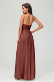 A Line Halter Chiffon Bridesmaid Dresses Women's Formal Evening Prom Dress Gowns