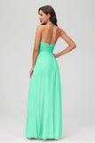 A Line Halter Chiffon Bridesmaid Dresses Women's Formal Evening Prom Dress Gowns