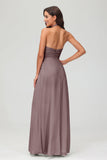 A Line Halter Chiffon Bridesmaid Dresses Women's Formal Evening Prom Dress Gowns