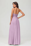 A Line Halter Chiffon Bridesmaid Dresses Women's Formal Evening Prom Dress Gowns