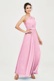 One Shoulder Chiffon Bridesmaid Dress Floor Length Ruched A Line Formal Evening Prom Gowns