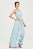 One Shoulder Chiffon Bridesmaid Dress Floor Length Ruched A Line Formal Evening Prom Gowns