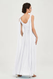V Neck Chiffon Bridesmaid Dresses Pleated Ruched A Line Formal Evening Dress Gowns