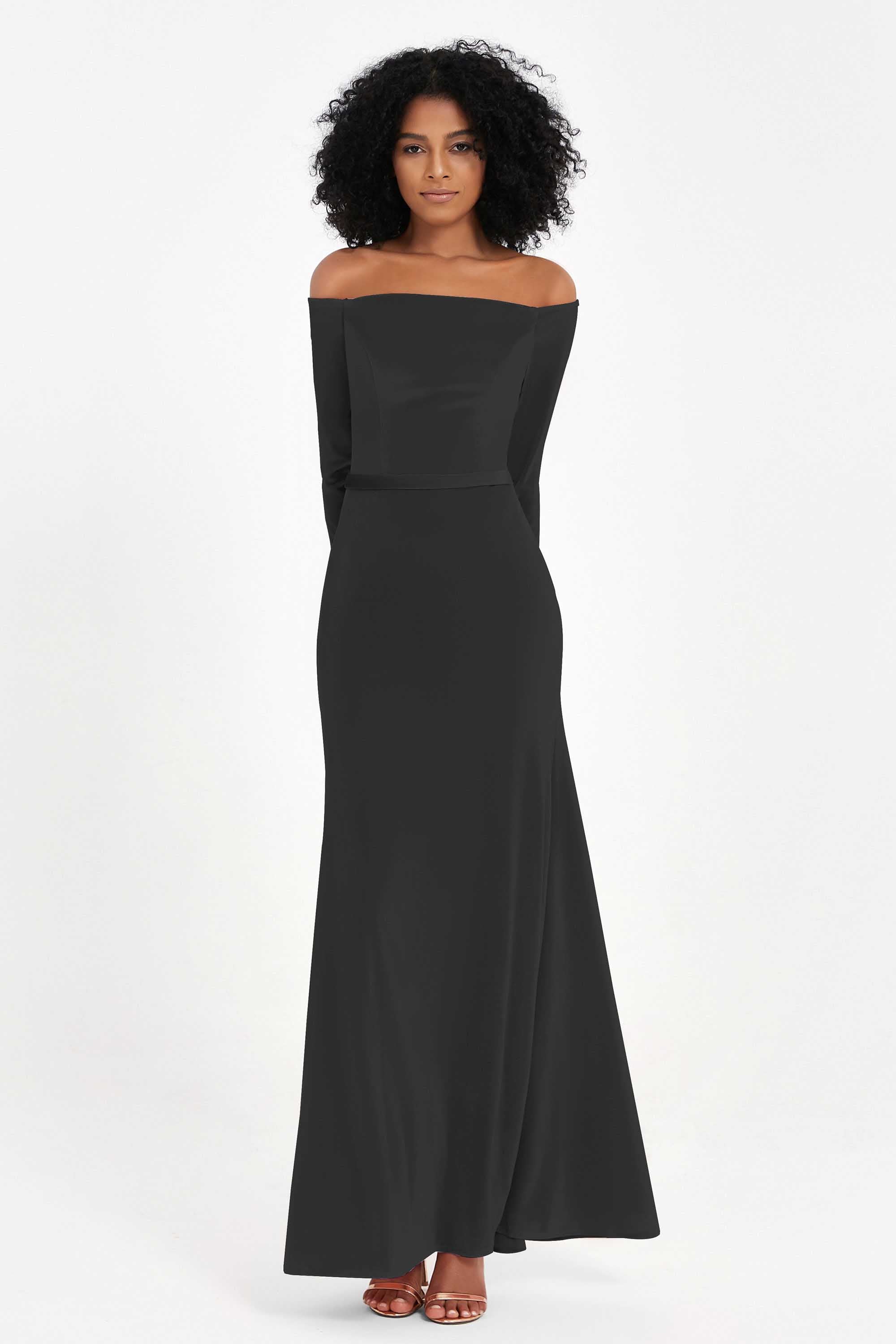 Off the Shoulder Velvet Formal Evening Dresses with Sash Long Prom Party Gowns