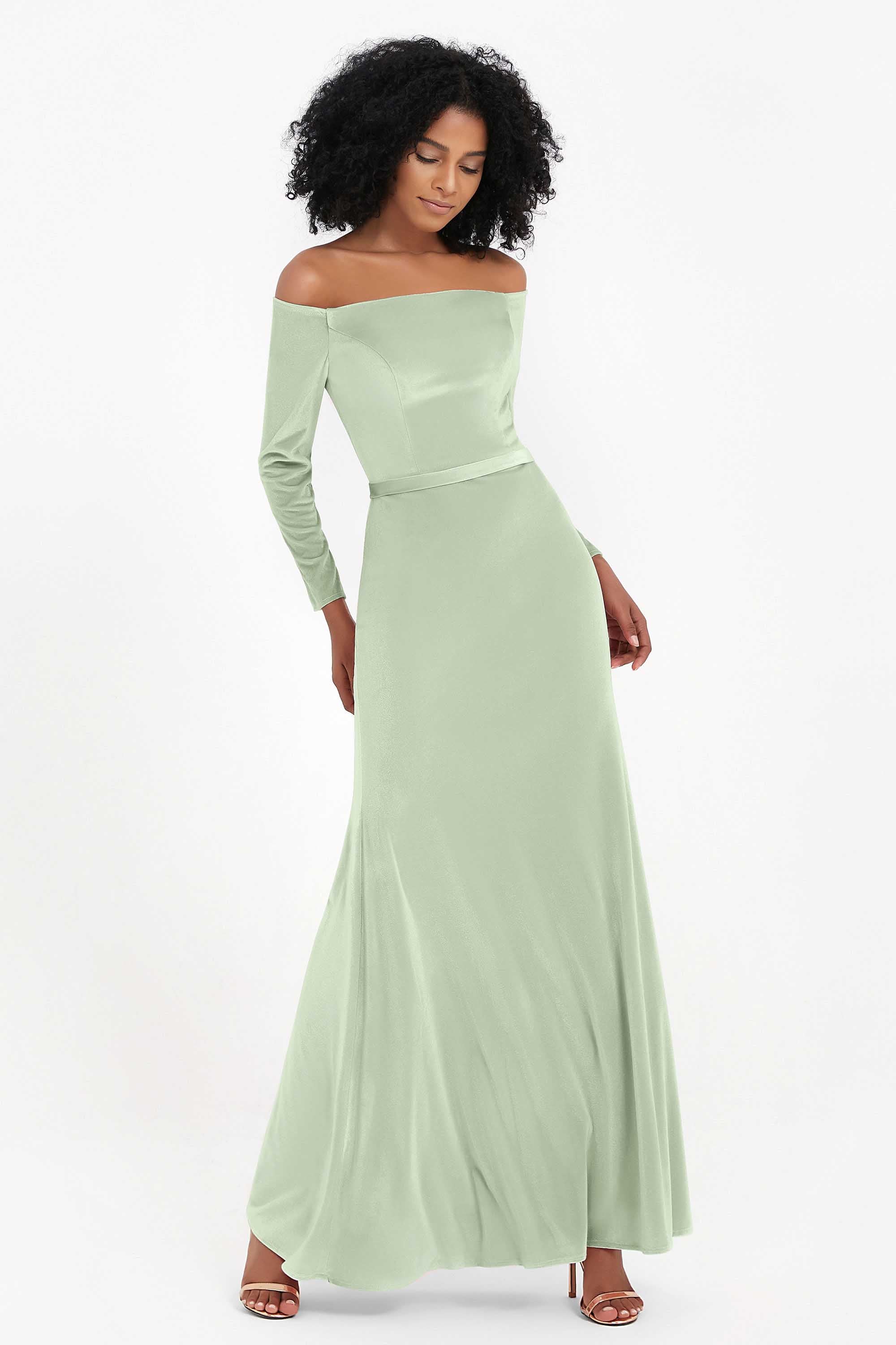 Off the Shoulder Velvet Formal Evening Dresses with Sash Long Prom Party Gowns