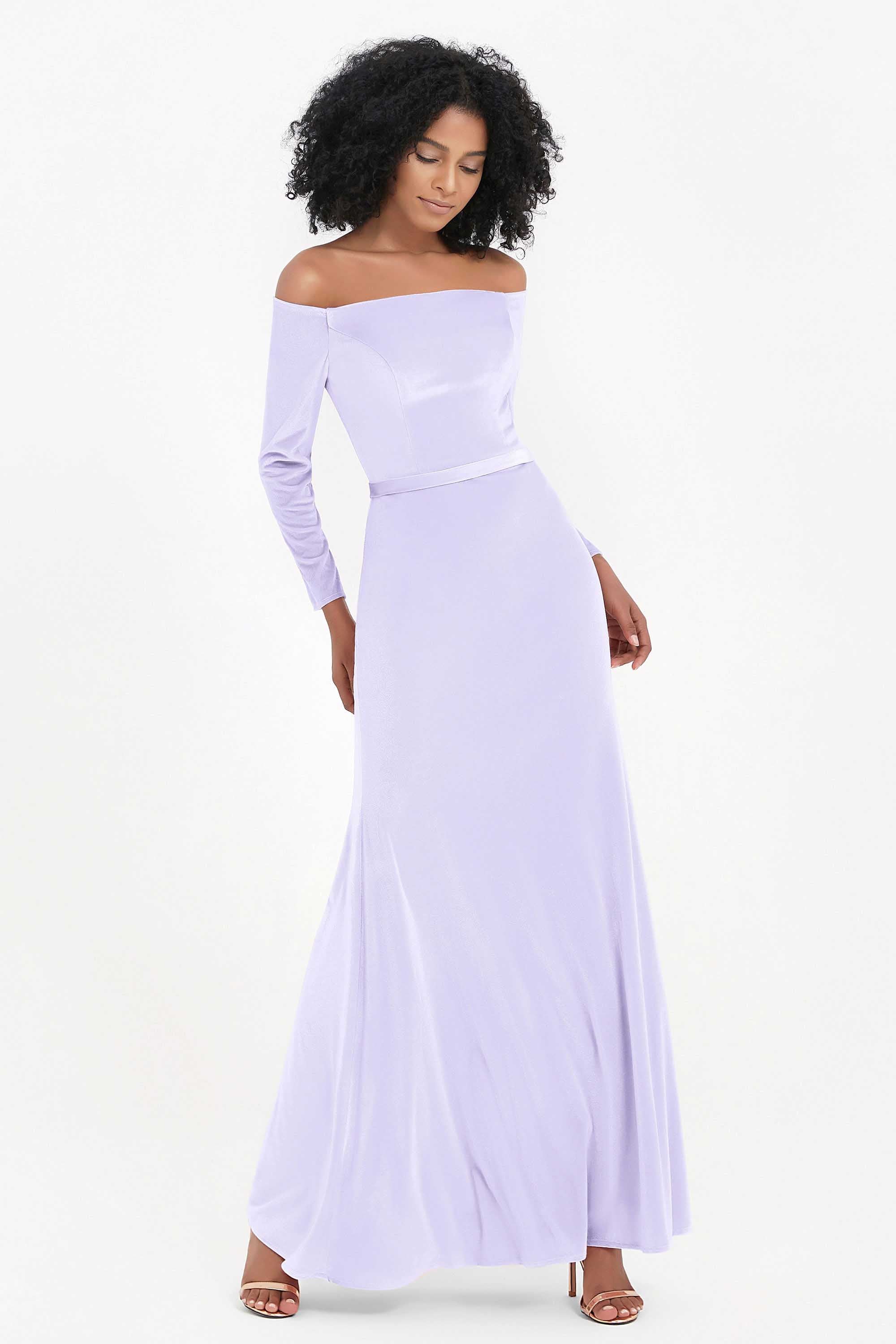 Off the Shoulder Velvet Formal Evening Dresses with Sash Long Prom Party Gowns