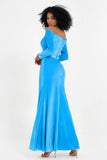 Off the Shoulder Velvet Formal Evening Dresses with Sash Long Prom Party Gowns