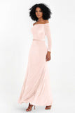 Off the Shoulder Velvet Formal Evening Dresses with Sash Long Prom Party Gowns