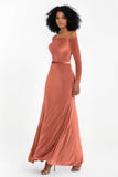 Off the Shoulder Velvet Formal Evening Dresses with Sash Long Prom Party Gowns