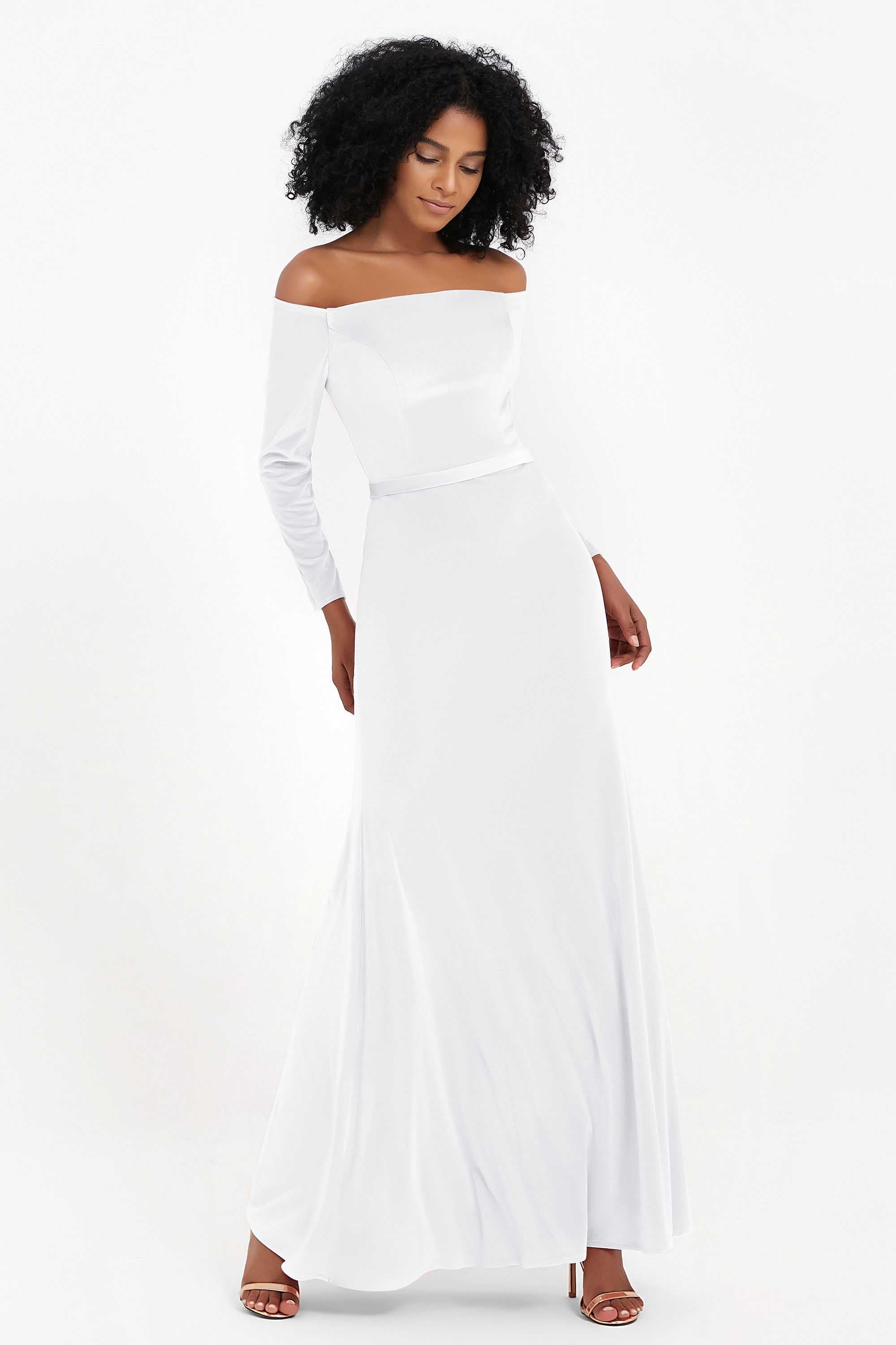 Off the Shoulder Velvet Formal Evening Dresses with Sash Long Prom Party Gowns