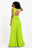 Modest Long Chiffon Bridesmaid Dress Sleeveless Pleated Ruched Formal Evening Dresses Gowns