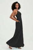 Criss Cross Straps Chiffon Bridesmaid Dress Spaghetti Straps Formal Evening Dresses Gowns