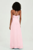 Criss Cross Straps Chiffon Bridesmaid Dress Spaghetti Straps Formal Evening Dresses Gowns