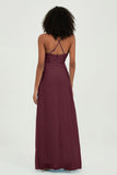Criss Cross Straps Chiffon Bridesmaid Dress Spaghetti Straps Formal Evening Dresses Gowns