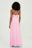 Criss Cross Straps Chiffon Bridesmaid Dress Spaghetti Straps Formal Evening Dresses Gowns