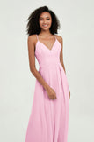 Criss Cross Straps Chiffon Bridesmaid Dress Spaghetti Straps Formal Evening Dresses Gowns