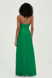Criss Cross Straps Chiffon Bridesmaid Dress Spaghetti Straps Formal Evening Dresses Gowns