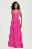 Criss Cross Straps Chiffon Bridesmaid Dress Spaghetti Straps Formal Evening Dresses Gowns
