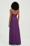 Criss Cross Straps Chiffon Bridesmaid Dress Spaghetti Straps Formal Evening Dresses Gowns