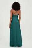 Criss Cross Straps Chiffon Bridesmaid Dress Spaghetti Straps Formal Evening Dresses Gowns