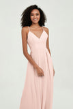 Criss Cross Straps Chiffon Bridesmaid Dress Spaghetti Straps Formal Evening Dresses Gowns