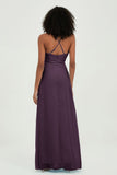 Criss Cross Straps Chiffon Bridesmaid Dress Spaghetti Straps Formal Evening Dresses Gowns