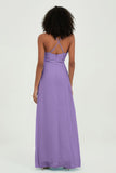 Criss Cross Straps Chiffon Bridesmaid Dress Spaghetti Straps Formal Evening Dresses Gowns